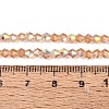 AB Color Plated Transparent Glass Beads Strands GLAA-G127-01-01E-2