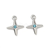 304 Stainless Steel Rhinestone Pendants STAS-L308-04A-P-1