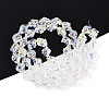Electroplate Transparent Glass Beads Strands X-EGLA-N020-03A-2