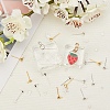 Brass Post Earring Findings KK-SC0001-61-2