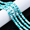 Handmade Polymer Clay Beads Strands CLAY-R089-6mm-085-5
