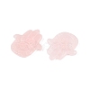 Natural Rose Quartz Hamsa Hand with Eye Figurines DJEW-N003-04I-2