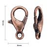 Red Copper Tone Zinc Alloy Lobster Claw Clasps X-E102-NFR-4