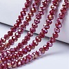 Electroplate Glass Beads Strands EGLA-A034-P4mm-B04-1