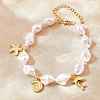 Ocean Brass Starfish Dolphin Charm Bracelets for Women KK-CBA68DA-05G-3