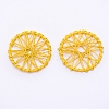 Wrapped Wire Iron Pendants IFIN-WH0053-41A-03-1