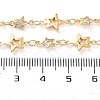 Handmade Glass Star Link Chains KK-F871-58G-2