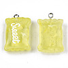 Transparent Resin Pendants X-RESI-S356-54A-04-2