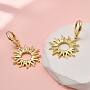 Sun Brass Hoop Earrings EJEW-H180-30D-G-3