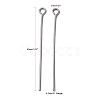 Tarnish Resistant 304 Stainless Steel Eye Pin X-STAS-R045-40mm-5