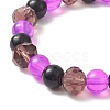 Galss Round Beaded Stretch Bracelet BJEW-JB09239-6