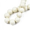 Spray Painted Natural Wood Beads Strands WOOD-S053-56G-4