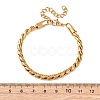 304 Stainless Steel Twisted Curb Chain Bracelets for Women BJEW-F529-05G-4