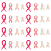 32Pcs 4 Style Breast Cancer Awareness Ribbon Computerized Embroidery Cloth Iron on Patches PATC-FG0001-31-1