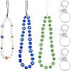 3Pcs 3 Style Glass Pearl & Lampwork & Glass Seed Beads Mobile Straps KEYC-OC0001-19-1