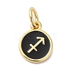 Real 18K Gold Plated Brass Enamel Charms KK-L216-001G-C01-1