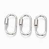 Brass Screw Carabiner Lock Charms KK-T047-07P-1