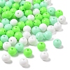 50pcs 3 Colors Opaque Acrylic Beads MACR-YW0004-01D-02-1