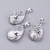 Natural Howlite Pendants G-E442-04V-1
