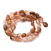 Natural Red Rabbit Fur Rutilated Quartz Beads Strands G-K395-A03-02-3