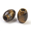 Natural Tiger Eye European Beads X-G-F580-A01-2