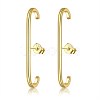 Brass Stud Earrings EJEW-BB46152-G-1