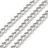 Tarnish Resistant 304 Stainless Steel Faceted Curb Chains CHS-G027-02P-1