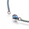 Ion Plating(IP) 304 Stainless Steel Box Chain Necklaces NJEW-P251-02B-3