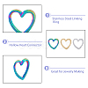 18Pcs 3 Colors 304 Stainless Steel Linking Ring STAS-UN0045-75-5