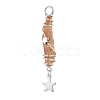 3Pcs 3 Styles Electroplated Natural Quartz Crystal Nuggets Copper Wire Wrapped Pendants PALLOY-JF03128-10-3