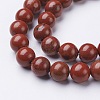 Natural Red Jasper Round Beads Strands GSR10mmC011-2
