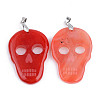 Halloween Themed Natural Agate Big Pendants G-S359-181-3