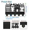 Wood & Iron Wall Mounted Hangers HJEW-WH0055-066-2