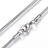 Non-Tarnish 304 Stainless Steel Snake Chain Necklaces X-NJEW-D285-03P-2
