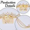 Alloy Rhinestone Hair Combs MRMJ-WH2007-031G-6