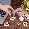 50Pcs 3 Styles Wood Hollow Pendants WOOD-CP0001-03-3