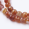Natural Striped Agate/Banded Agate Beads Strands G-G591-6mm-03-3
