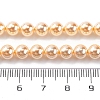 UV Plating Pearlized Glass Pearl Beads Strands GLAA-F128-01A-T6-2