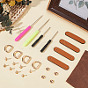 2Pcs PU Leather Suspension Clasps with Alloy D Rings AJEW-CL0004-98B-4