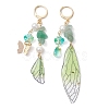 Natural Green Aventurine & Aquamarine & Topaz Jade Leverback Earrings EJEW-TA00591-3