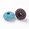 Lava Rock Gemstone European Beads X-GGDA007-2