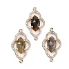 Natural Labradorite Faceted Connector Charms G-B081-01G-02-1