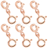 6Pcs Sterling Silver Double Spring Ring Clasps STER-SC0001-22RG-1