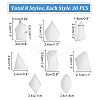 Triangle/Polygon/Rectangle/Horse Eye/Rhombus Acrylic Connector Charms MACR-PH0001-85B-2