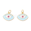 Rack Plating Brass Micro Pave Orchid Cubic Zirconia Pendants ZIRC-P095-02G-2