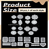 30Pcs 2 Style Waterproof Plastic PET Transparent White Lace Stickers DIY-LP0003-83-2