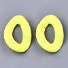 Opaque Spray Painted Acrylic Linking Rings OACR-R249-03D-2