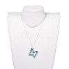 Glass Pendant Necklaces NJEW-JN02665-04-5