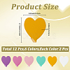 12Pcs 6 Colors Iron Heart-shaped Adhesive Hook AJEW-CN0005-59A-2