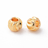 Brass Corrugated Beads X-KK-P117-12G-2